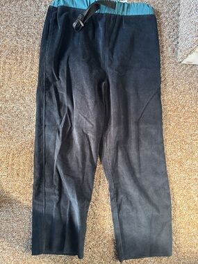 Men's CNCPTS Black Corduroy Pants with Elastic Waist